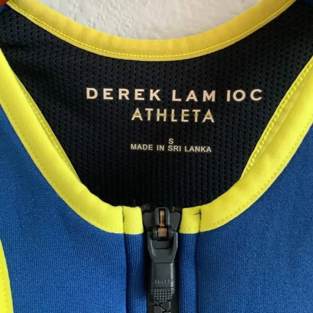 Derek Lam Athleta Neoprene Sports Bra Wetsuit High Neck Zipper Racer Back S